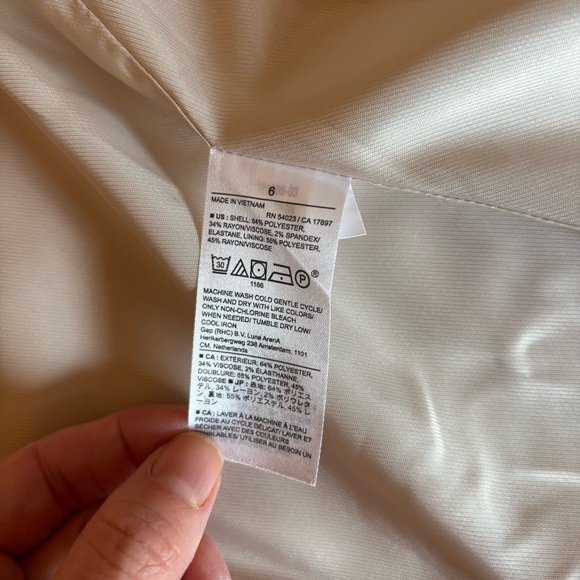 Banana Republic women’s FLANNEL SUITING BLAZER in Cream Size 6 NWOT - Picture 7 of 10